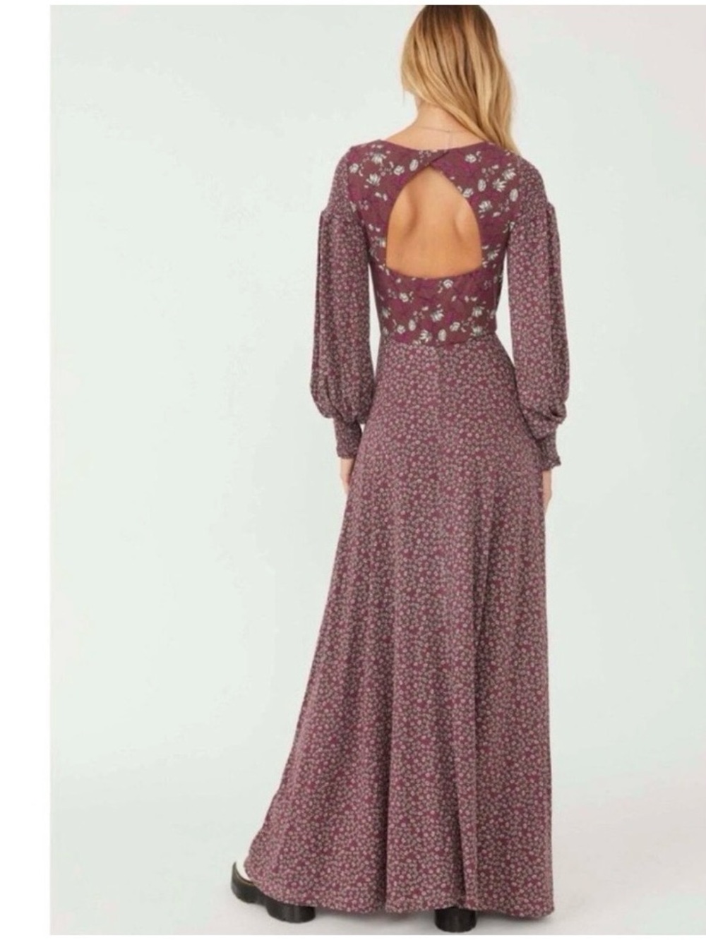 Free People Love Story Maxi Dress Size Large Prairie Boho - Picture 4 of 8